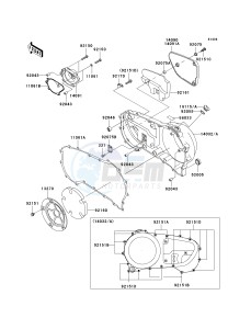 VN 1600 B [VULCAN 1600 MEAN STREAK] (B6F-B8FA) B8F drawing RIGHT ENGINE COVER-- S- -