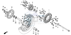 XL600V TRANSALP drawing REAR WHEEL