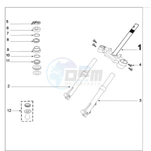 TWEET 125 N drawing FRONT FORK / STEERINGHEAD