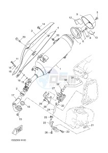 YP400R X-MAX 400 (1SD4 1SD4 1SD4) drawing EXHAUST