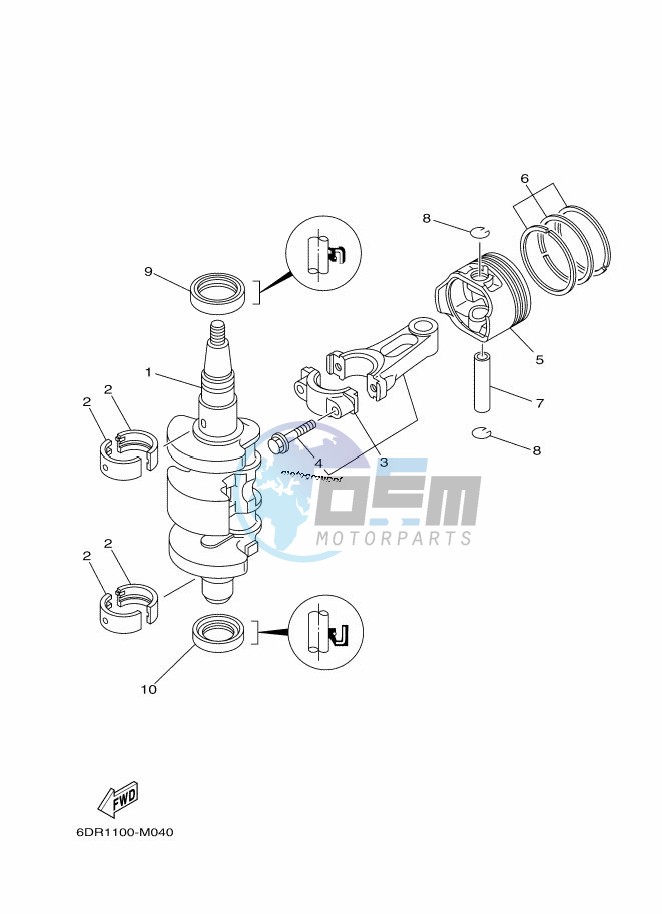 CRANKSHAFT--PISTON