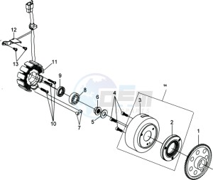 CITYCOM 300 EFI drawing MAGNETO / FLYWHEEL