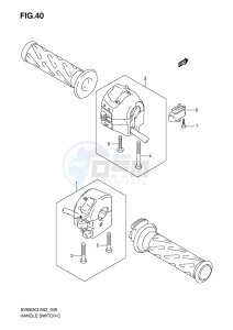 SV650 (E2) drawing HANDLE SWITCH (SEE NOTE)