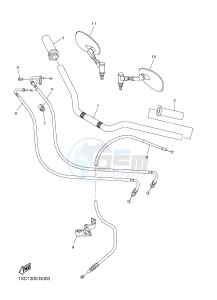 XVS950CU XV950 (2DE2) drawing STEERING HANDLE & CABLE