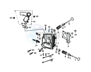 ORBIT II 50 drawing CYLINDER HEAD / INLET