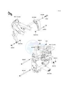 ZR 750 K [Z750S] (K1) K1 drawing ENGINE MOUNT