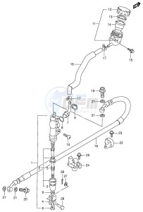 DR350 (E1) drawing REAR MASTER CYLINDER