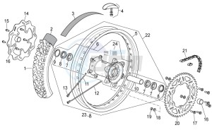 MXV 450 Cross drawing Rear Wheel