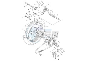 FZS FAZER 600 drawing REAR WHEEL