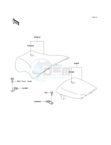 ZX 900 E [NINJA ZX-9R] (E1-E2) [NINJA ZX-9R] drawing SEAT