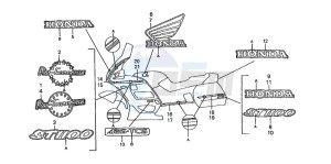 ST1100A drawing MARK (ST1100N/P/R/AN/AP/AR)