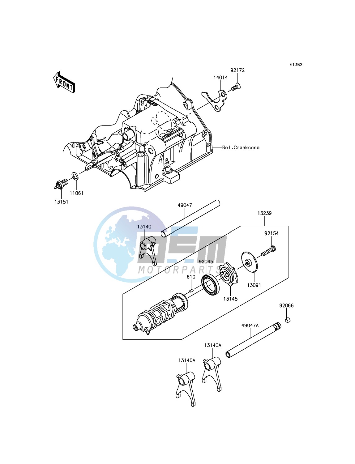 Gear Change Drum/Shift Fork(s)