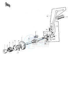 S3 A [MACH II] (A) 400 [MACH II] drawing KICKSTARTER MECHANISM -- 74-75 S3_S3-A- -