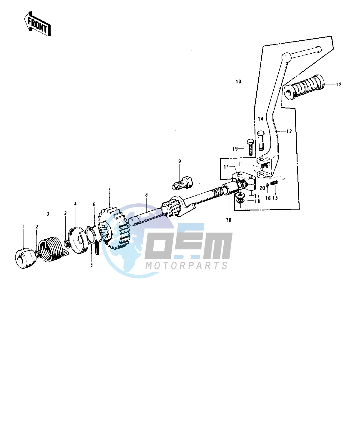 KICKSTARTER MECHANISM -- 74-75 S3_S3-A- -