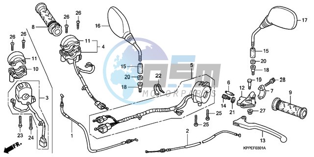 HANDLE LEVER/SWITCH/CABLE (CBR125RW7/RW9/RWA)