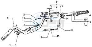 Liberty 50 4t drawing Handlebars component parts