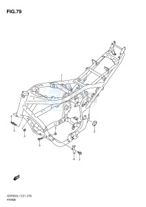 GSF650 (E21) Bandit drawing FRAME (GSF650UAL1 E21)