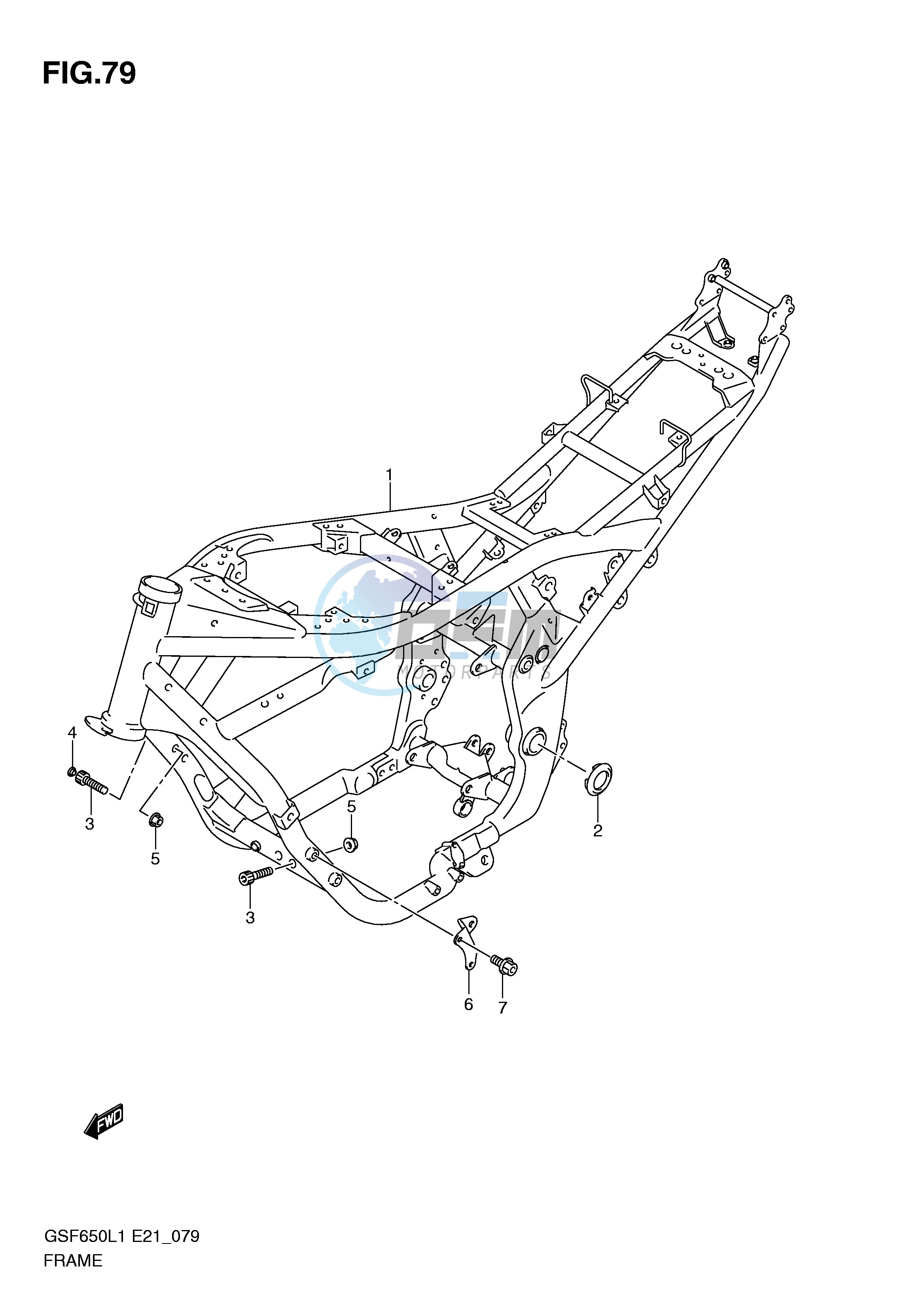 FRAME (GSF650UAL1 E21)