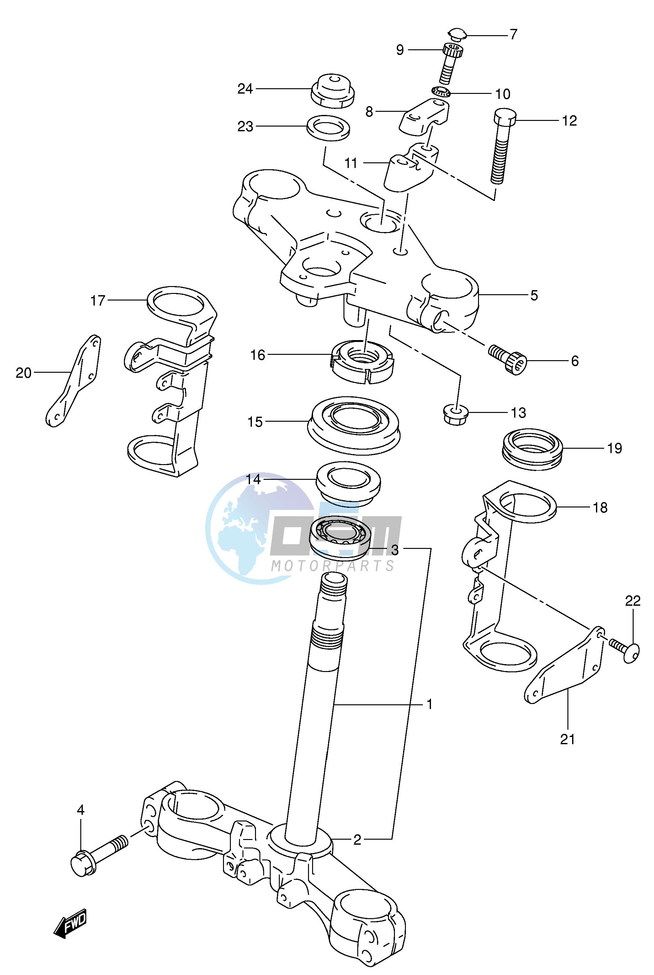 STEERING STEM (SV650X UX Y UY)