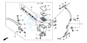 SH125R drawing FR. BRAKE MASTER CYLINDER