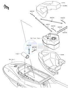 JET SKI SX-R JS1500AHF EU drawing Hull Fittings