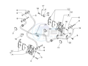 Beverly 250 (USA) USA drawing Brakes hose  - Calipers