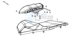 MAXSYM 400 EFI drawing BUDDYSEAT / REAR LUGGAGE FRAME /