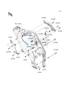 ZX 1000 D [NINJA ZX-10R] (D6F-D7FA) D6F drawing ENGINE MOUNT