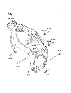 NINJA ZX-6R ZX600RDF FR GB XX (EU ME A(FRICA) drawing Engine Mount