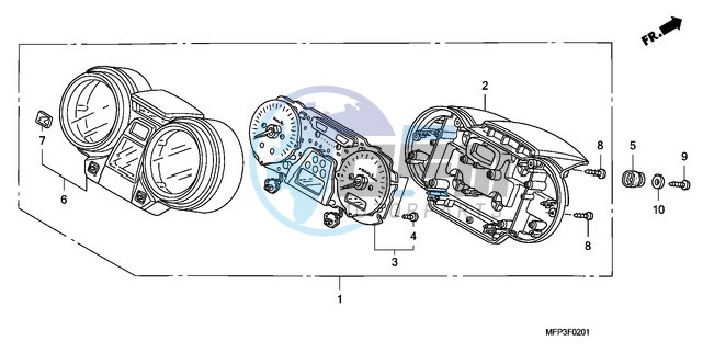 METER (CB1300S/CB1300SA)