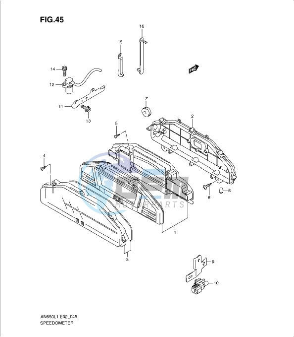 SPEEDOMETER (AN650AL1 E51)