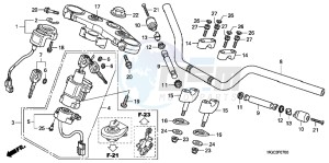 CB1100AD CB1100 ABS UK - (E) drawing HANDLE PIPE/ TOP BRIDGE