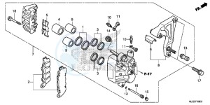 GL1800BD F6B Bagger - GL1800BD UK - (E) drawing REAR BRAKE CALIPER