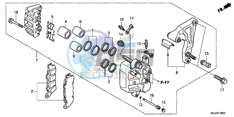 REAR BRAKE CALIPER