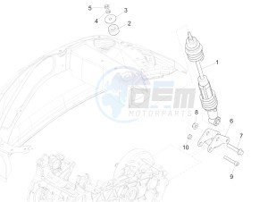 LT 150 4T 3V IE NOABS E3 (APAC) drawing Rear suspension - Shock absorber/s