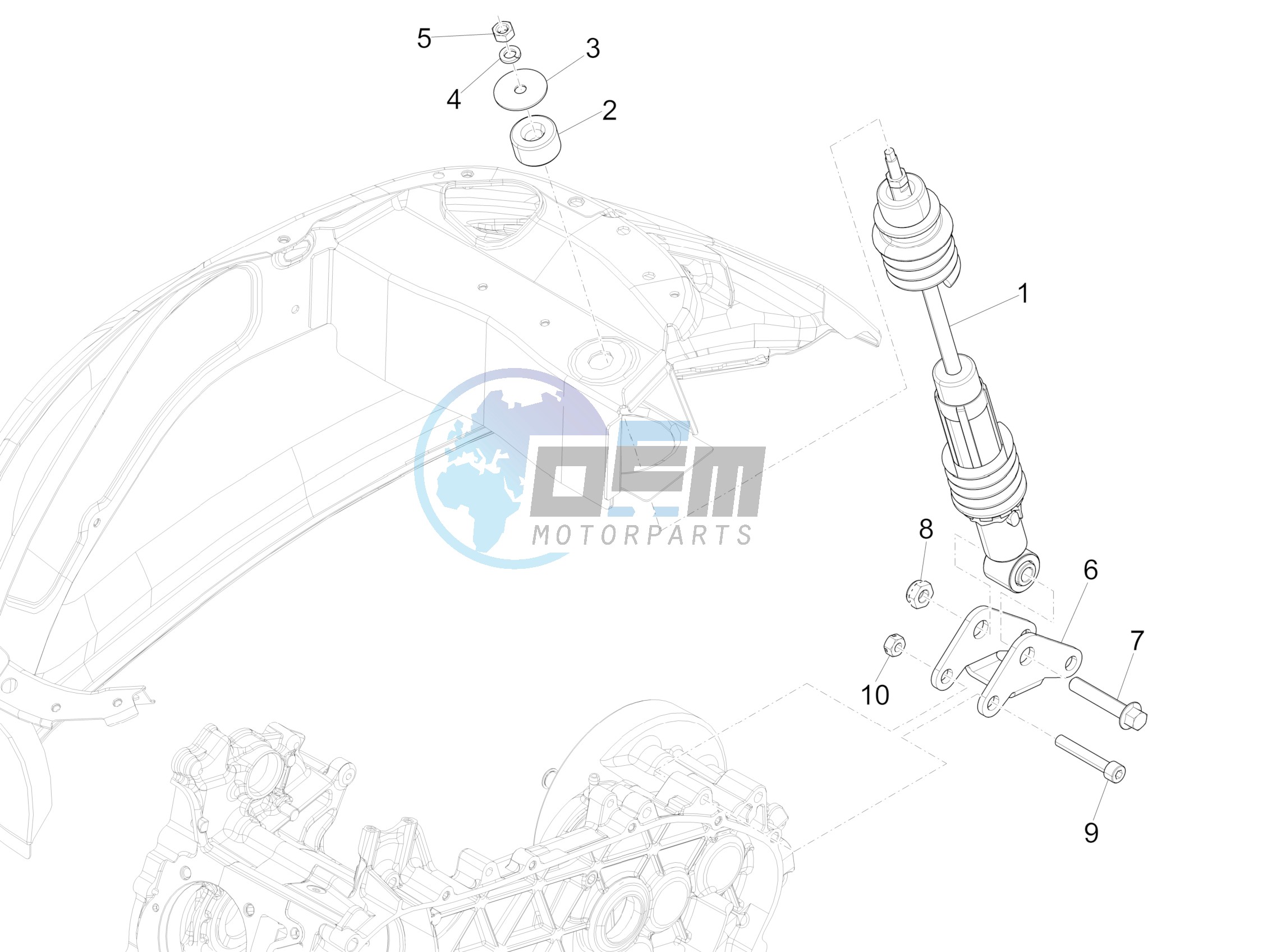 Rear suspension - Shock absorber/s