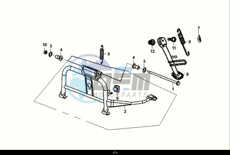 MAIN STAND - KICK STARTER ARM