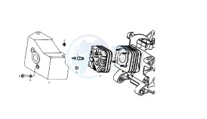 BOULEVARD - 50 CC 2T drawing CYLINDER HEAD COVER