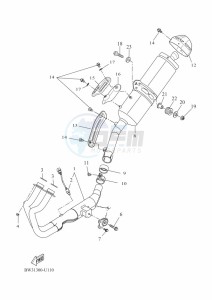 XTZ690-U TENERE 700 (BW32) drawing EXHAUST