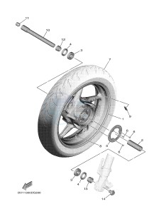 XP530E XP530E-A TMAX ABS (BV12) drawing FRONT WHEEL