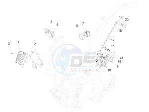 Beverly 300 ie ABS E4 (EMEA) drawing Voltage Regulators - Electronic Control Units (ecu) - H.T. Coil