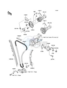 KX450F KX450FCF EU drawing Camshaft(s)/Tensioner