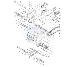 YZ F 250 drawing REAR ARM