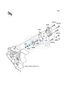 KFX450R KSF450B8F EU drawing Water Pump