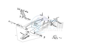 SENDA SM X-RACE - 50 CC 2T EU2 drawing SWING ARM - SHOCK ABSORBER