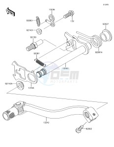 KX85 KX85CEF EU drawing Gear Change Mechanism