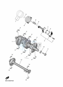 NIKEN GT MXT850D (B5B9) drawing CRANKSHAFT & PISTON