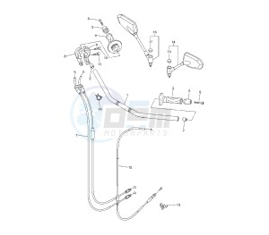 FZ1-NA 1000 drawing STEERING HANDLE AND CABLE