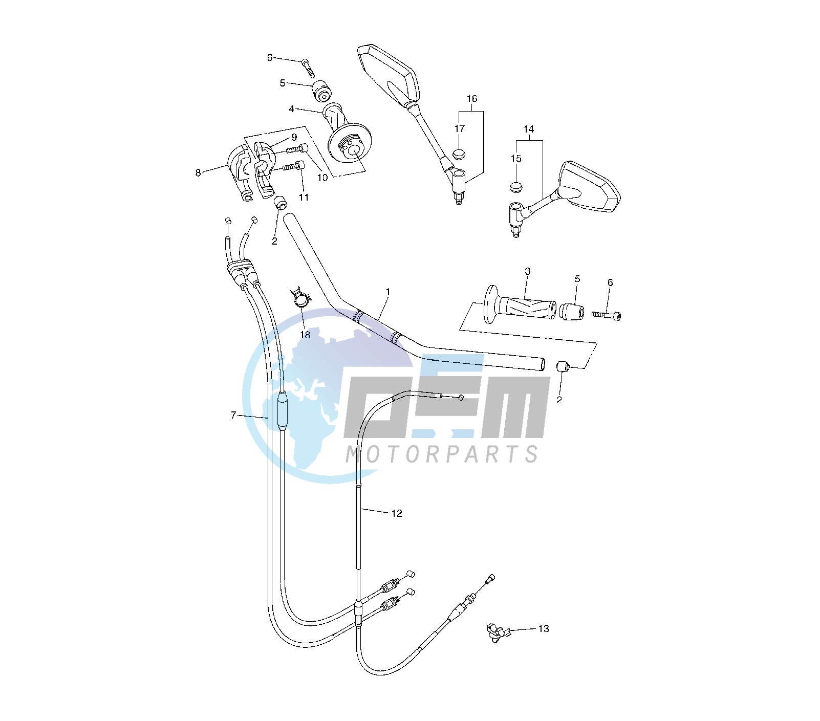 STEERING HANDLE AND CABLE