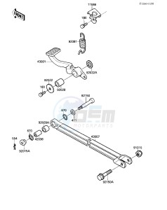 ZX 1000 B [NINJA ZX-10] (B1-B2) [NINJA ZX-10] drawing BRAKE PEDAL_TORQUE LINK